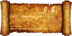 Jó Gabriella névjegykártya